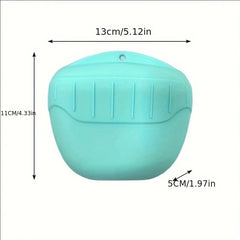 Silicone Pet Dog Training Waist Bag Portable Food Reward Storage Bag Puppy Treat Pouch with Magnetic Clip Pet Outing Supplies