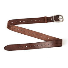 Load image into Gallery viewer, Genuine Leather For Men Natural Cowhide Alloy Pin Buckle Jeans Belt Cowskin Casual Belts Business Belt