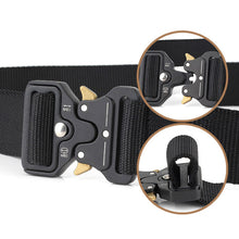 Load image into Gallery viewer, Men&#39;s belt Metal buckle Men Military Tactical Belt High Strength Quality Nylon Soft No Hole Army Belt MD802