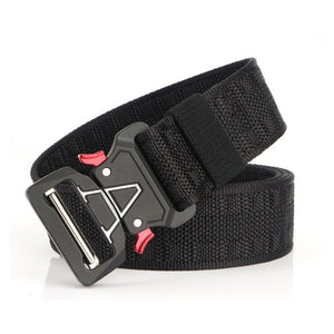Men's Military Nylon Belt Hard Metal Buckle Classic Tactical Belt Soft Real Nylon 3.8cm Outdoor Sports Belt