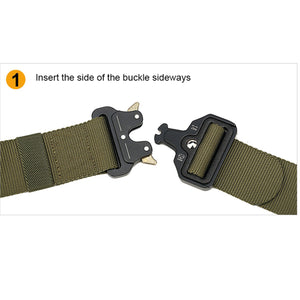 Military Commuter Belt  Polyamide Quick Release Buckle Heavy Duty Tactical Belt Unisex Sports Belt