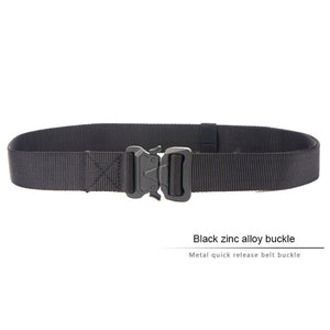 Men's Military Nylon Belt Hard Alloy Buckle Soft Nylon Army Tactical Belt Outdoor Sports