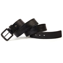 Load image into Gallery viewer, Leather Belt Men&#39;s Hard Metal Matte Buckle Men&#39;s Original Leather Belt 100-150cm Jeans Belt Screw Accessories