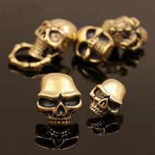 Load image into Gallery viewer, B 5 Pcs  Gothic Brass Skull Conchos Studs Screw Back Punk Rivets for Leather Craft Bag Wallet Garment Decor