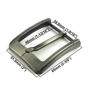 1pcs Metal 4cm Belt Buckle Brushed End Bar Heel bar Single Pin Belt Half Buckle Leather Craft Jeans Webbing fit for 38mm belt