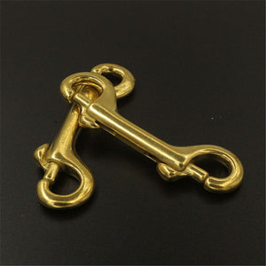 Solid brass Double End Snap Hook Bolt Trigger Clip Heavy Duty Luggage Pet Rope Leashes Clip High Strength