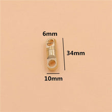 Load image into Gallery viewer, B 2Pcs Solid Brass Swivel Eye Rotating Connector for Keychain Round Circle Key Ring