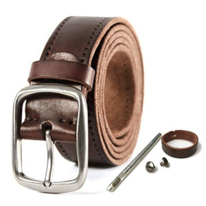 Leather Alloy Pin buckle Soft Original Belt for Men Genuine Leather Without Interlayer Casual Belt