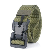 Load image into Gallery viewer, Men&#39;s Military Tactical Belt Hard ABS Magnetic Quick Release Buckle Men&#39;s Army Belt Soft Genuine Nylon Casual Belt MD055