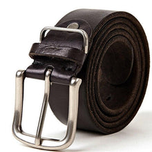 Load image into Gallery viewer, Natural leather men&#39;s belt Soft Genuine Leather Masculine Jeans Belt&#39;s for men