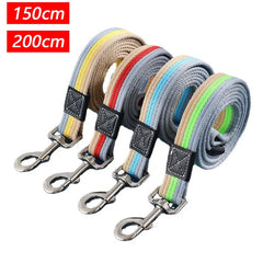 2m Long Dog Training Leash Pet Lead Non-Slip Rubber Nylon Training Walking Rope Work Dog Leashes For Small Medium Large Big Dogs