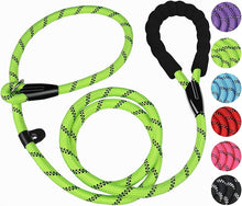 Load image into Gallery viewer, Durable Premium Quality Strong Training Rope Slip Leash with Comfortable Padded Handle and Highly Reflective Threads for Small Medium and Large Dogs