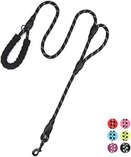 Cargar imagen en el visor de la galería, Traffic Padded Two Handle,Heavy Duty,Reflective Double Handles Lead for Control Safety Training,Leashes for Large Dogs or Medium Dogs