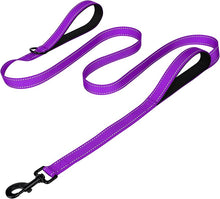 画像をギャラリービューアに読み込む, Dog Leash Heavy Duty for Large Dogs That Pull, Double Handle for Traffic Control, Double-Sided Reflective Leashes for Large Medium Dogs Night Safety