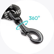 Load image into Gallery viewer, 2/4/5/6 FT Dog Leash with Comfortable Padded Handle and Highly Reflective Threads for Small Medium and Large Dogs (5FT-1/2'', Black)