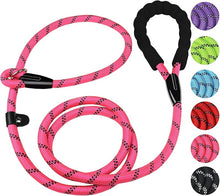 Load image into Gallery viewer, Durable Premium Quality Strong Training Rope Slip Leash with Comfortable Padded Handle and Highly Reflective Threads for Small Medium and Large Dogs