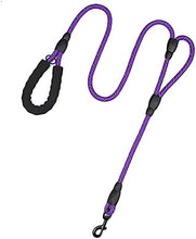 Cargar imagen en el visor de la galería, Traffic Padded Two Handle,Heavy Duty,Reflective Double Handles Lead for Control Safety Training,Leashes for Large Dogs or Medium Dogs