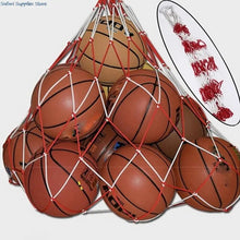 Carregar imagem no visualizador da galeria, 1pcs 10 Balls Carry Net Bag outdoor sporting Soccer Net Portable Sports Equipment Basketball Volleyball ball net bag