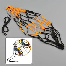 Load image into Gallery viewer, Nylon Net Bag Ball Carry Mesh for Volleyball Basketball Football Soccer Multi Sport Game Outdoor Durable Standard Black&amp;Yellow