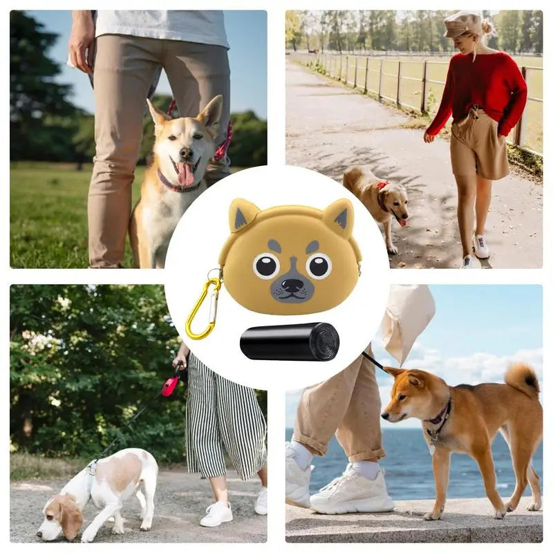 Silicone Dog Treat Pouch Treat Training Pouch For Pets Portable Pet Training Container Pet Poop Bag Dispenser Treat Storage Bag