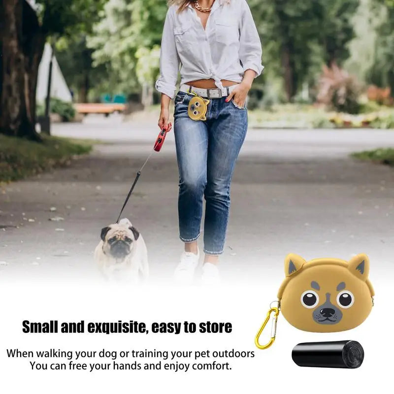Silicone Dog Treat Pouch Treat Training Pouch For Pets Portable Pet Training Container Pet Poop Bag Dispenser Treat Storage Bag