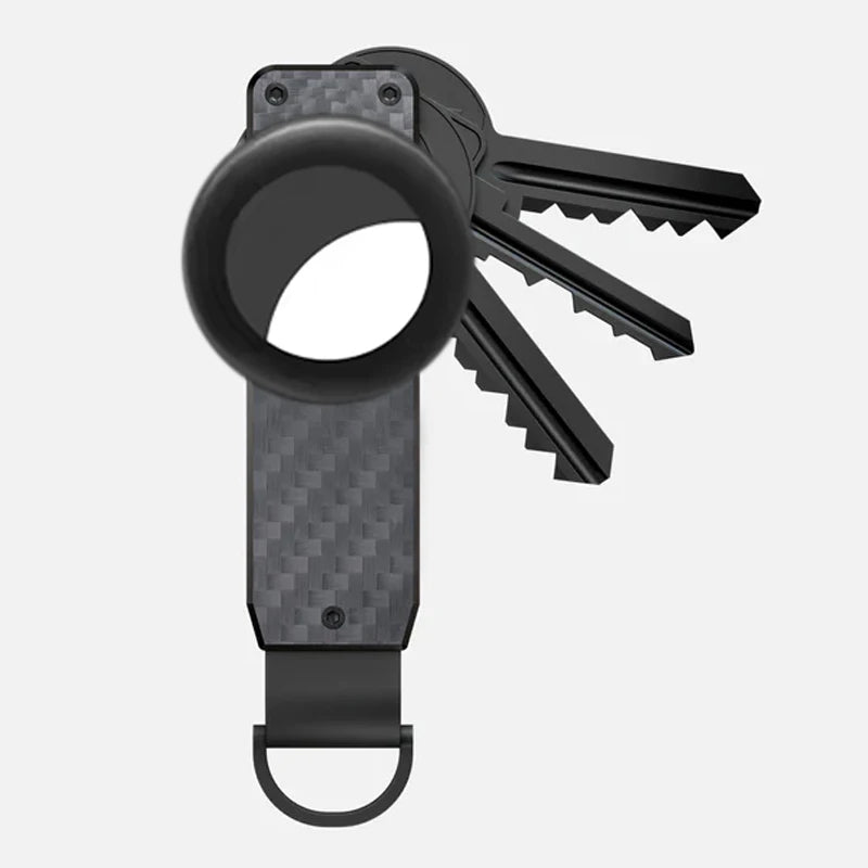 Key Organizer, Compact Keyholder, Anti-Lost Metal Keychain with Airtag Case, Compatible with Apple AirTag Finder Tracker, Alumin