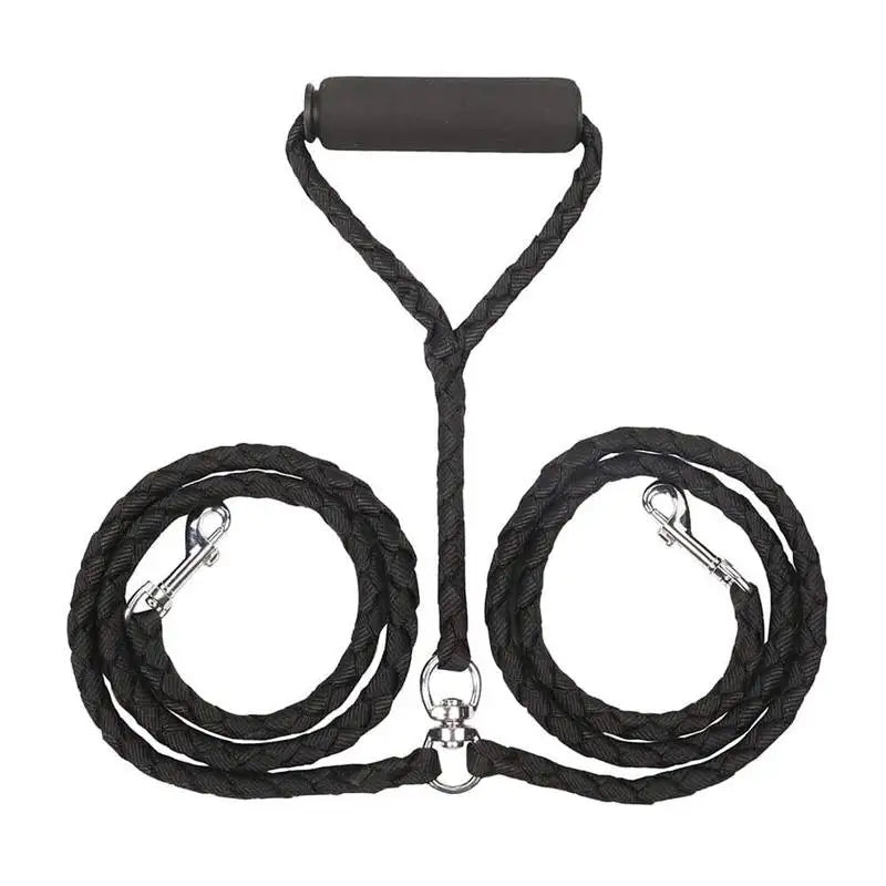 Pet Double Leash 360 Degree Rotation Knotless Pet Walking Leash With Double End Dog Walking Leash Nylon Free Safe Traction Ropes