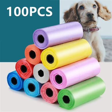 10/20/50/100 Rolls Random Color Pet Supplies Dog Poop Bags For Waste Refuse Cleanup Puppy Cat Pooper Scooper Bag Biodegradable