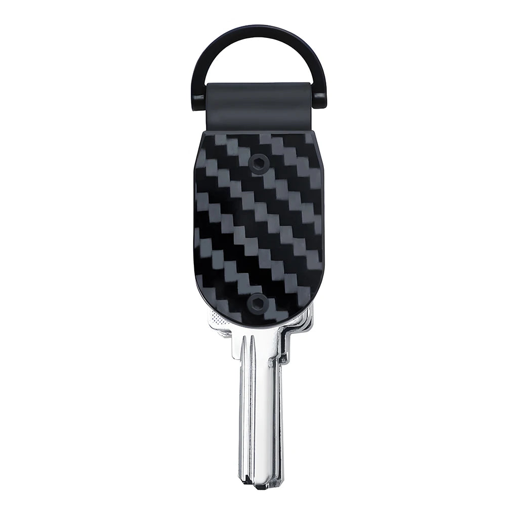 Mini Key Organizer Keychain - Aluminum Carbon Fiber Key Holder Key Case, Attach Key Fob