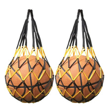 Afbeelding in Gallery-weergave laden, 2PC Football Net Bag Nylon Bold Storage Bag Single Ball Carry Portable Equipment Outdoor Sports Soccer Basketball Volleyball Bag