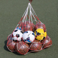 Carregar imagem no visualizador da galeria, 1pcs 10 Balls Carry Net Bag outdoor sporting Soccer Net Portable Sports Equipment Basketball Volleyball ball net bag