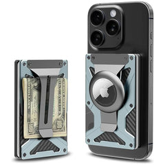 Mag Safe Wallet Money Clip,Air Tag Holder and Money Clip, [With1 Magnetic Sheets], for Magnetic and Non-Magnetic Phones