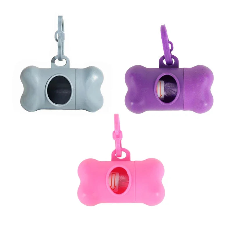 Bone Shaped Pet Garbage Bag Dispenser for Dogs Carrying Cleaning Supplies When Going Out