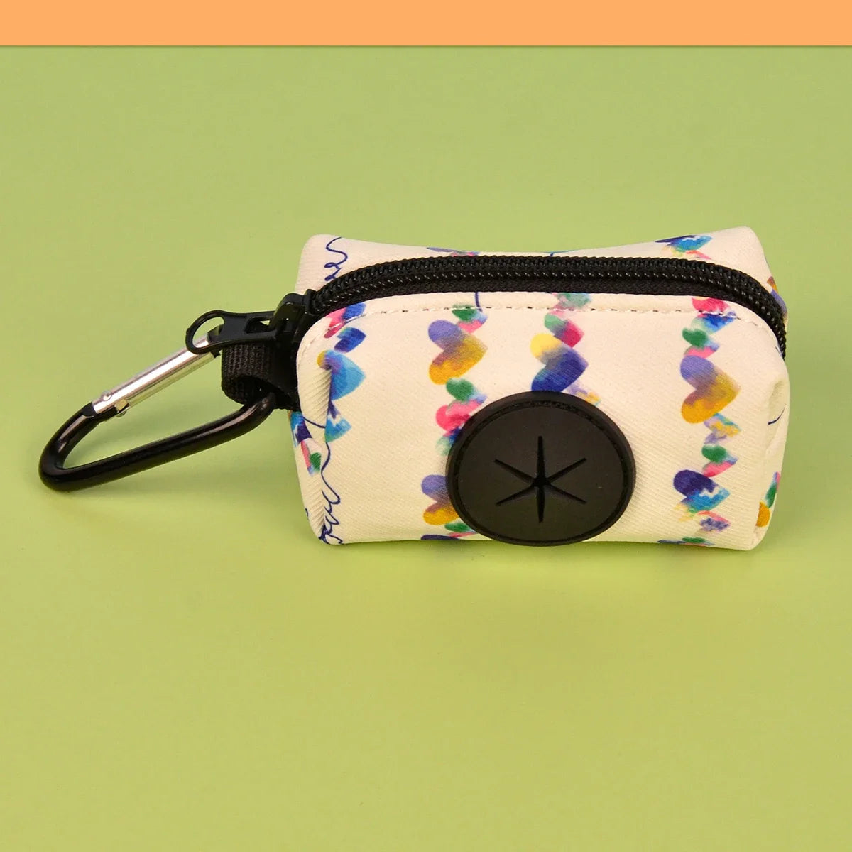 Rainbow Print Fashion Design Dog Poo Bag Holder for Dog Leash Attachment (Without Poo Bag and Leash)