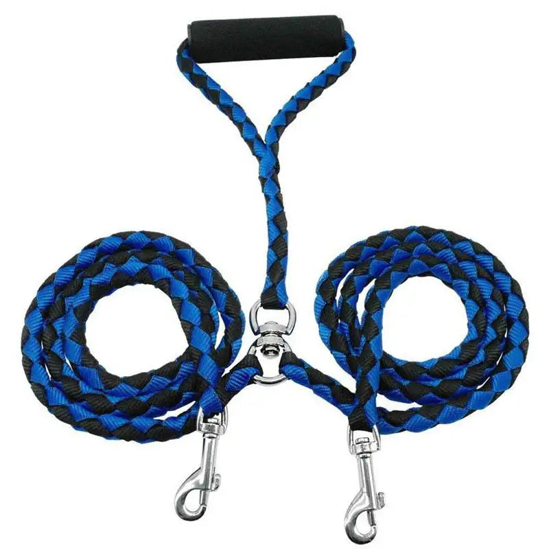 Pet Double Leash 360 Degree Rotation Knotless Pet Walking Leash With Double End Dog Walking Leash Nylon Free Safe Traction Ropes