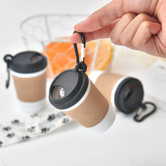 Coffee Cup + 1 Roll Garbage Bag Pet Trash Bag Dispenser Portable Outdoor Dog Walking Pick Up Device Trash Bag Storage