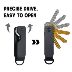 Key Organizer For Men - Compact Metallic Key Holder | Minimalist Innovative Keyholder | Smart Keychain Secures 2-6 Keys