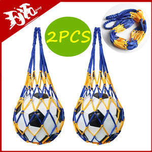2PC Football Net Bag Nylon Bold Storage Bag Single Ball Carry Portable Equipment Outdoor Sports Soccer Basketball Volleyball Bag
