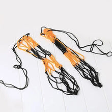 Load image into Gallery viewer, 1 Pc Bag Nylon Black&amp;orange Net Bag Mesh Bag Football Basketball