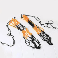 1 Pc Bag Nylon Black&orange Net Bag Mesh Bag Football Basketball