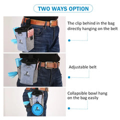 Portable Dog Bag Waist Belt Pet Items Dog Sac Accessories Outdoor Walking Training Treat Mascotas Snack Food Poop Trash Pouch