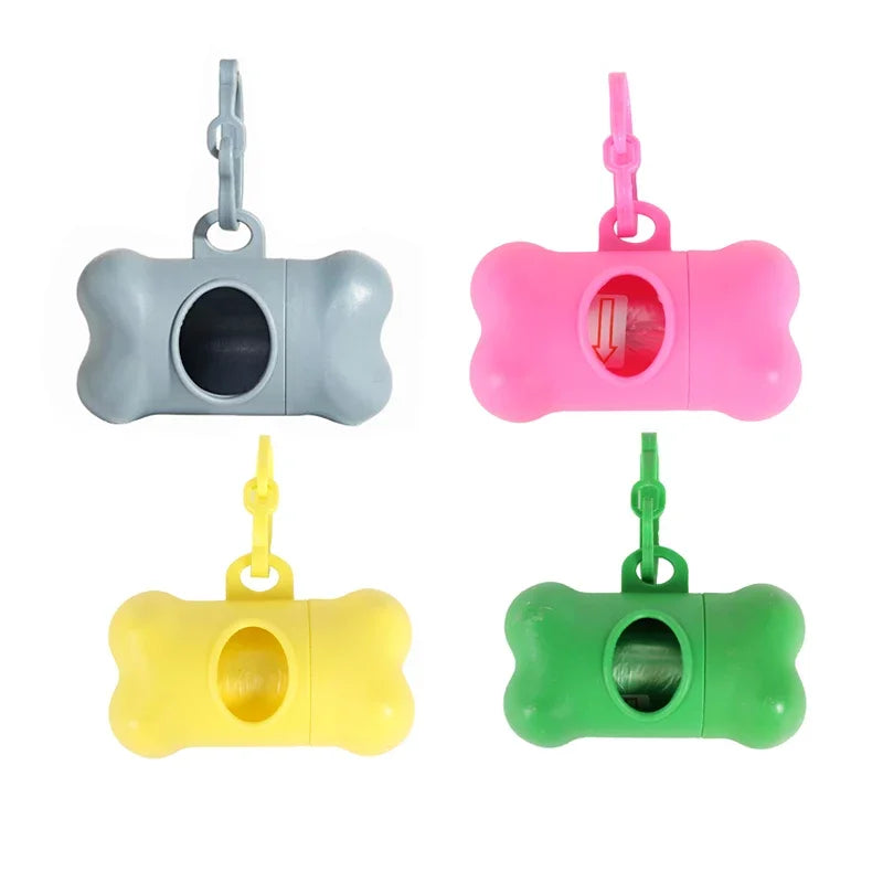Bone Shaped Pet Garbage Bag Dispenser for Dogs Carrying Cleaning Supplies When Going Out