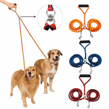 画像をギャラリービューアに読み込む, Pet Double Leash 360 Degree Rotation Knotless Pet Walking Leash With Double End Dog Walking Leash Nylon Free Safe Traction Ropes