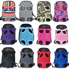 Small Dog Carrier Backpack Legs Out Pet Puppy Carrier Backpack Hands-Free Cat Travel Bag for Walking Hiking Bike and Motorcycle