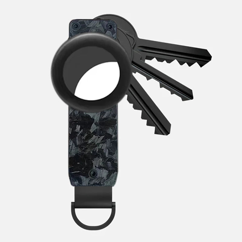 Keychain for Apple Airtag,Key holder Carbon fiber/aluminum alloy keychain compatible with Apple Airtag sale