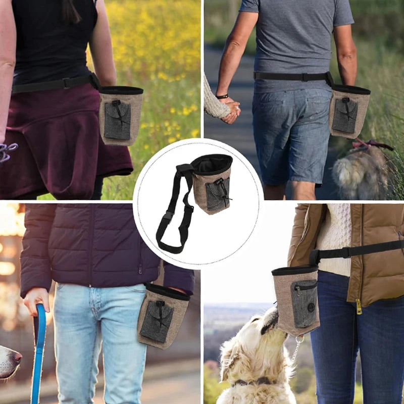 Portable Feeding Outdoor Pet Dog Treat Pouch Portable Dog Training Bags Pet Snack Food Bag Snack Reward Waist Bag