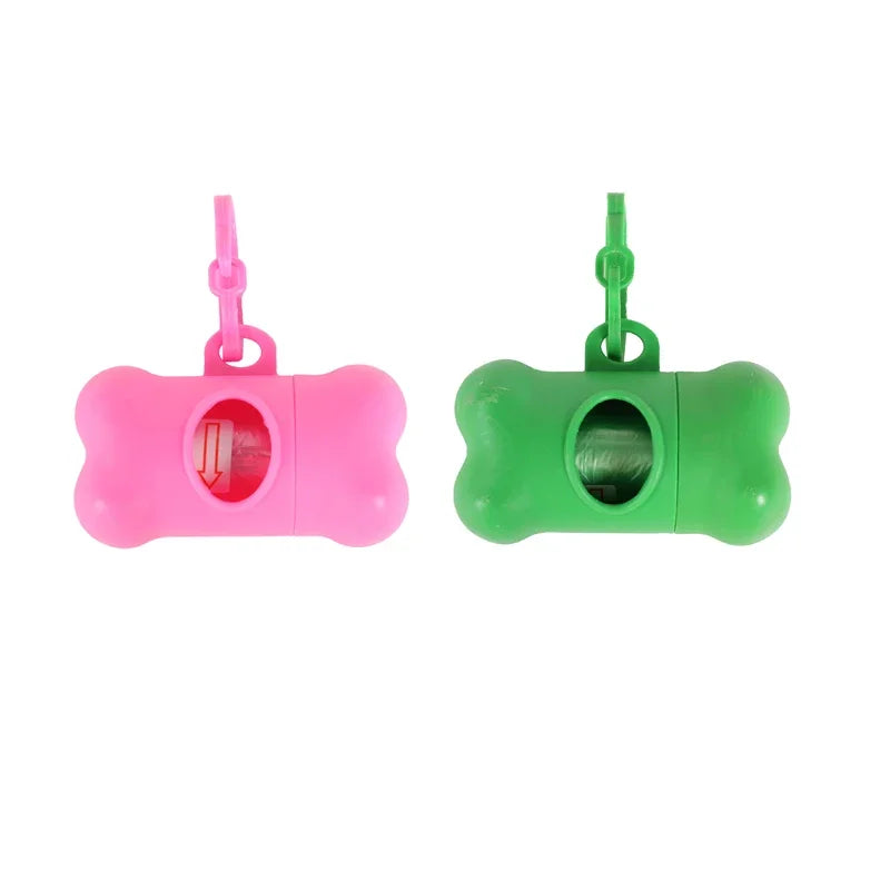 Bone Shaped Pet Garbage Bag Dispenser for Dogs Carrying Cleaning Supplies When Going Out
