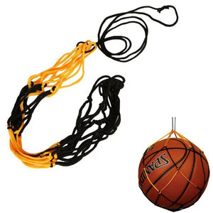 1 Pc Bag Nylon Black&orange Net Bag Mesh Bag Football Basketball