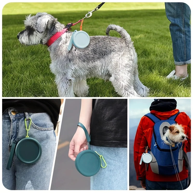 1Pcs Pet Supplies Silicone Dog Food Bag Outdoor Training Dog Training Dog Treat Training Pouch Waterproof Dog Snack Training Bag