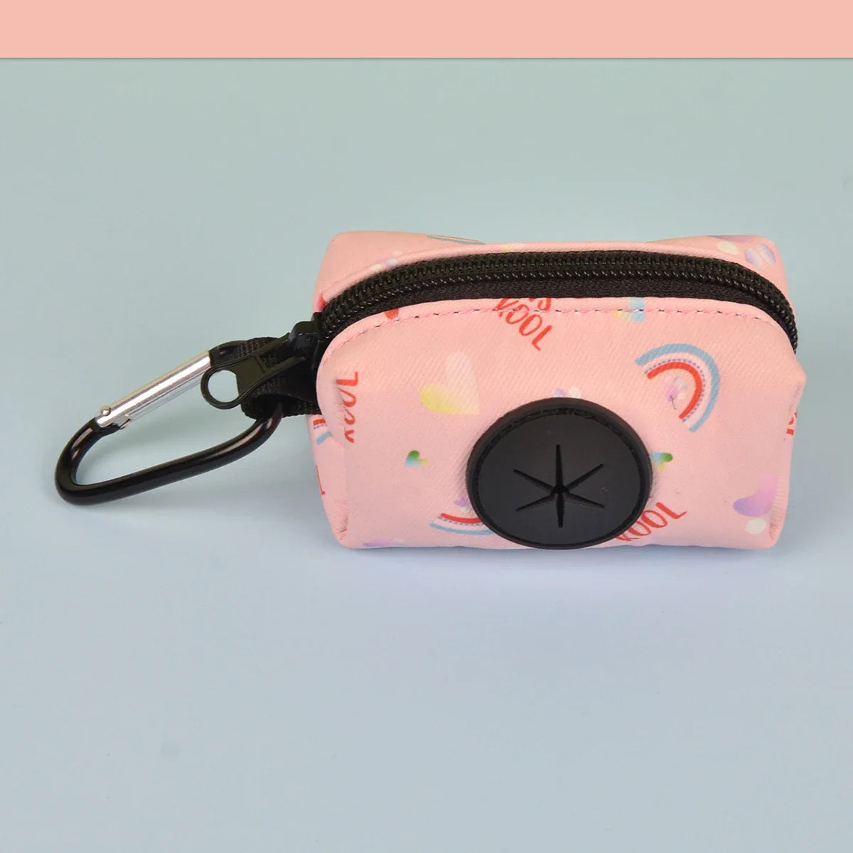 Rainbow Print Fashion Design Dog Poo Bag Holder for Dog Leash Attachment (Without Poo Bag and Leash)